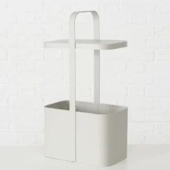 Metalowy stolik pomocniczy z gazetnikiem SELENA, wys. 65 cm