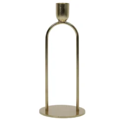 Metalowy śwecznik dekoracyjny, złoty, 20 cm