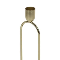 Metalowy śwecznik dekoracyjny, złoty, 20 cm