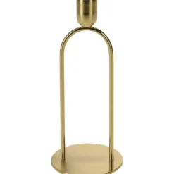Metalowy śwecznik dekoracyjny, złoty, 20 cm