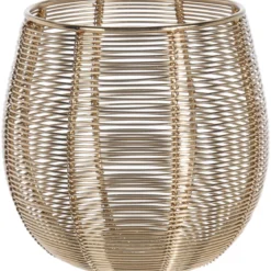 Metalowy świecznik na tealight, złoty