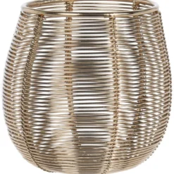 Metalowy świecznik na tealight, złoty