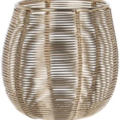 Metalowy świecznik na tealight, złoty