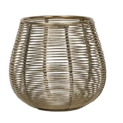 Metalowy świecznik na tealight, złoty