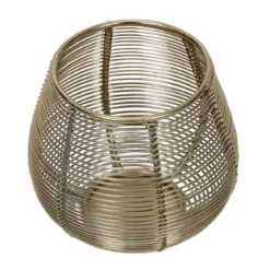 Metalowy świecznik na tealight, złoty