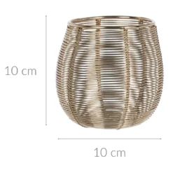 Metalowy świecznik na tealight, złoty