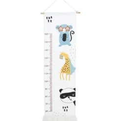 Miarka wzrostu na ścianę płócienna z frędzlami, do 160 cm wzrostu, 40 x 140 cm