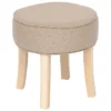 Miękki stołek tapicerowany ADRIEL taboret do toaletki, Ø 35 cm