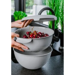 Miska z durszlakiem i pokrywką, Ø 24 cm