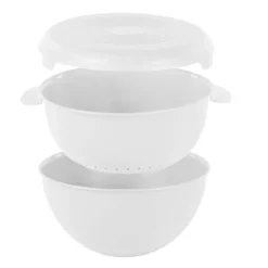 Miska z durszlakiem i pokrywką, Ø 24 cm