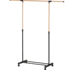 Mobilny wieszak na ubrania CASCIA, 43 x 145 x 160 cm, metalowy