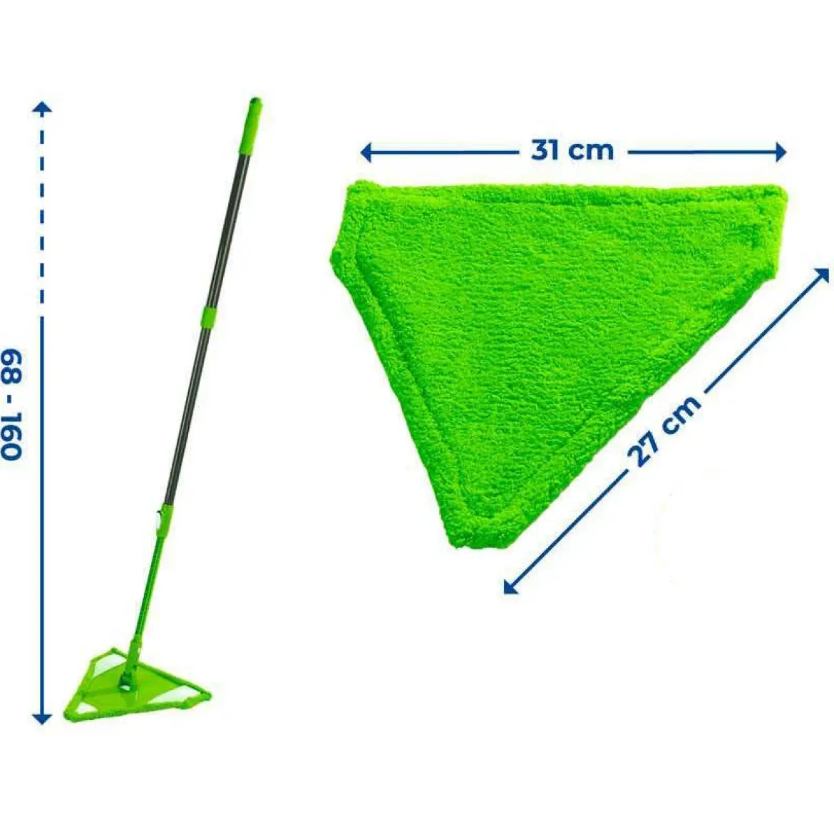 Mop uniwersalny TRIANGEL, teleskopowy 68-160 cm