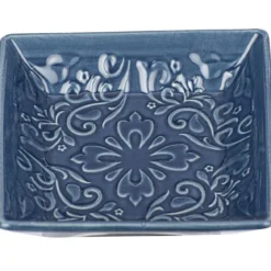 Mydelniczka z wzorami w stylu rustykalnym, ceramiczna podstawka łazienkowa - WENKO