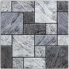 Naklejki ścienne z PCV do kuchni, imitacja kamienia, 30 x 30 cm, 2 sztuki