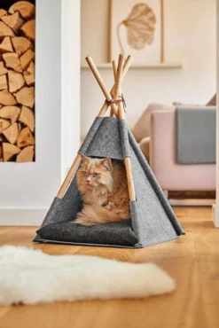 Namiot dla kota Tipi, filcowy, legowisko 44x42x45/65 cm, ZELLER
