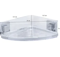 Narożna półka łazienkowa QUADRO,Vacuum-Loc pod prysznic, WENKO