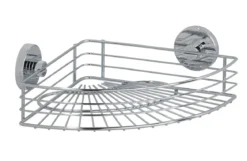 Narożna półka pod prysznic BARI Vacuum-Loc, metalowa, WENKO