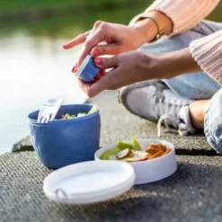 Śniadaniówka, pojemnik na sałatkę i sos BENTOBOX L, 3 elementy, KOZIOL