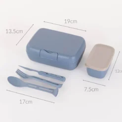 Śniadaniówka z przegródkami CANDY READY + zestaw sztućców, 4 elementy, KOZIOL