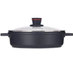 Niski garnek z nieprzywierającą powłoką MOLTEN z pokrywką, Ø 28 cm