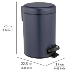 Nowoczesny kosz na śmieci do łazienki z pedałem, 3 l, WENKO