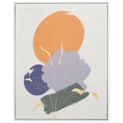 Obraz w białej ramie SOLARA motyw okręgów, 40 x 70 cm