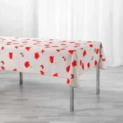 Obrus na stół prostokątny SWEET POPPY, w maki, 150 x 240 cm