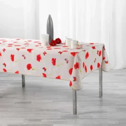 Obrus na stół prostokątny SWEET POPPY, w maki, 150 x 240 cm