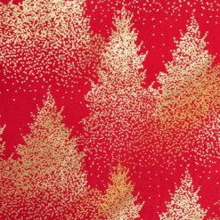 Obrus na stół prostokątny, świąteczny w choinki, 140 x 360 cm