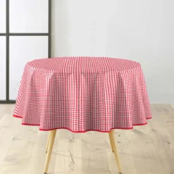 Obrus okrągły MINI VICHY, Ø 160 cm, kratka