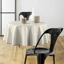 Obrus okrągły MINI VICHY, Ø 160 cm, kratka