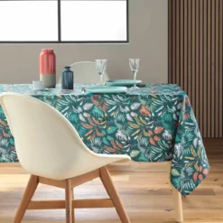Obrus prostokątny STYLIS BLUE, 145 x 240 cm, niebieski z nadrukiem