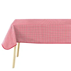 Obrus prostokątny w czerwoną kratkę MINI VICHY ROUGE, 140 x 240 cm