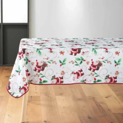 Obrus świąteczny NOEL z nadrukiem, biały