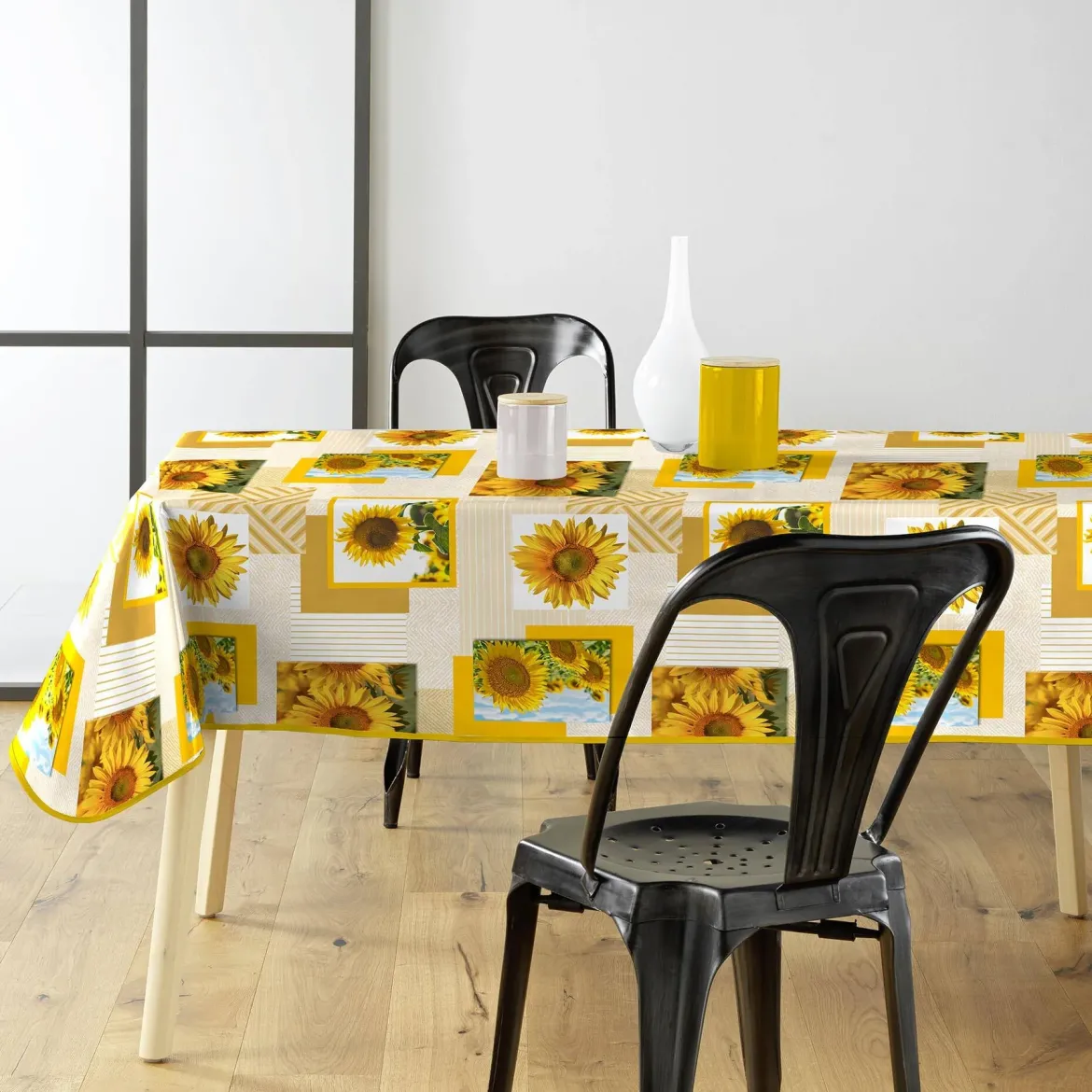 Obrus w słoneczniki SUNFLOWER, 140 x 240 cm, tworzywo sztuczne
