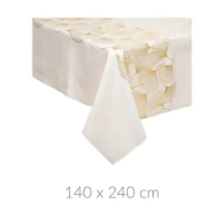 Obrus z wzorem miłorzębu GINKO, 140 x 240 cm