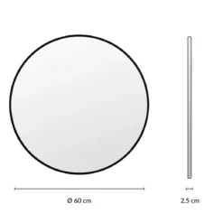 Okrągłe lustro ścienne LØOP, Ø 60 cm