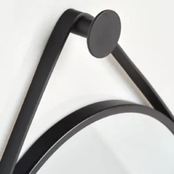Okrągłe lustro ścienne w metalowej ramie, Ø 40 cm