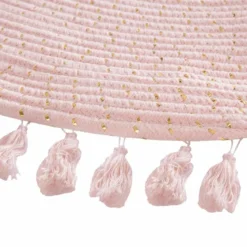 Okrągły dywan dekoracyjny Lurex, Ø 90 cm z frędzlami