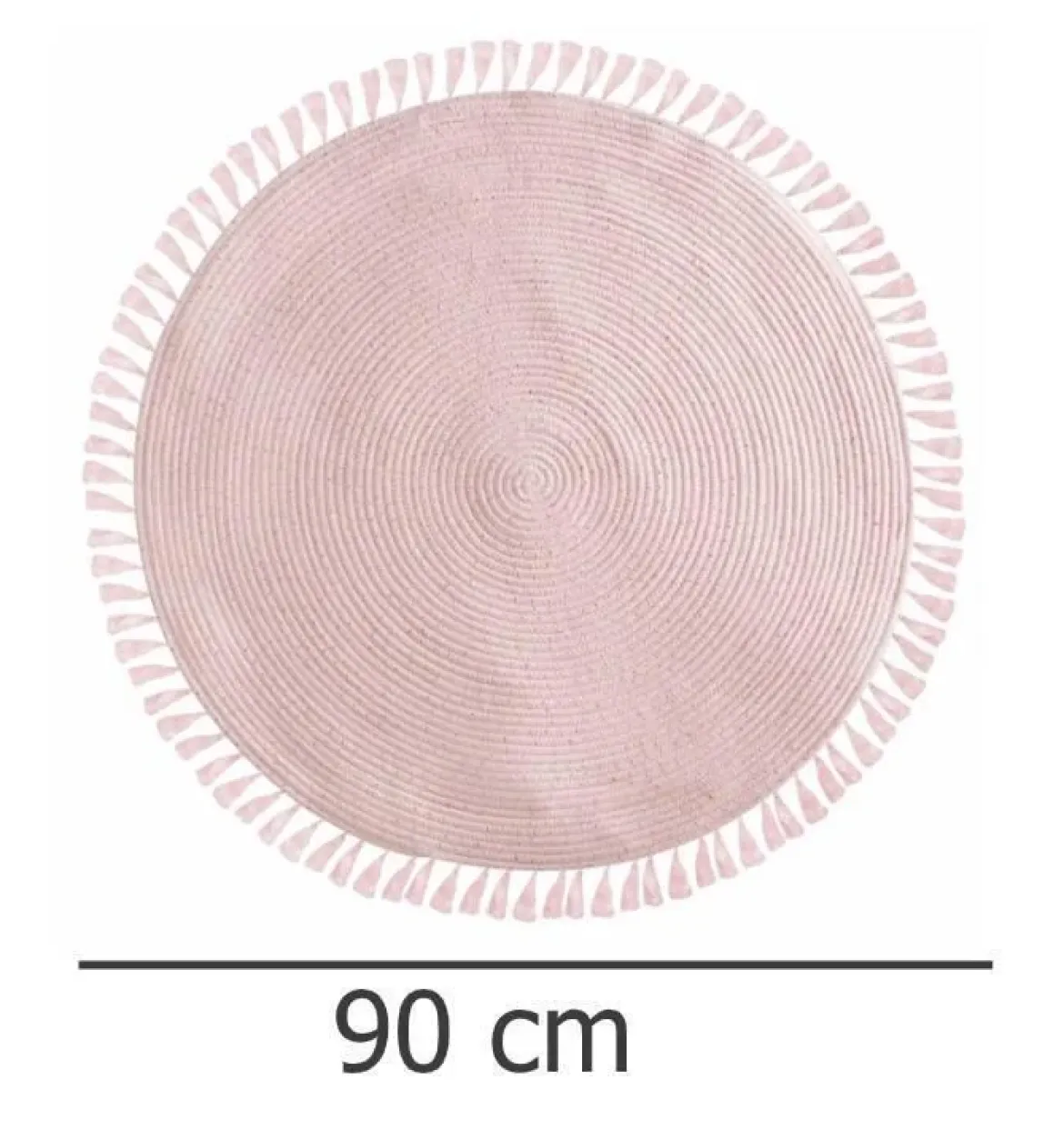 Okrągły dywan dekoracyjny Lurex, Ø 90 cm z frędzlami