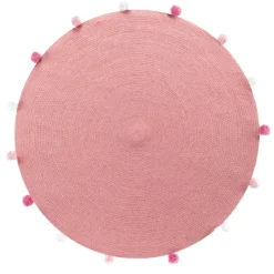 Okrągły dywanik z pomponami POMPOMPARTY, Ø 90 cm