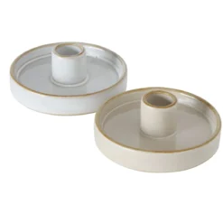 Okrągły świecznik porcelanowy MARIMA, 4 cm