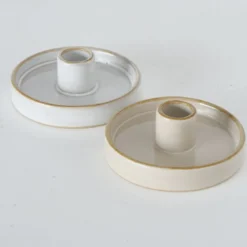 Okrągły świecznik porcelanowy MARIMA, 4 cm
