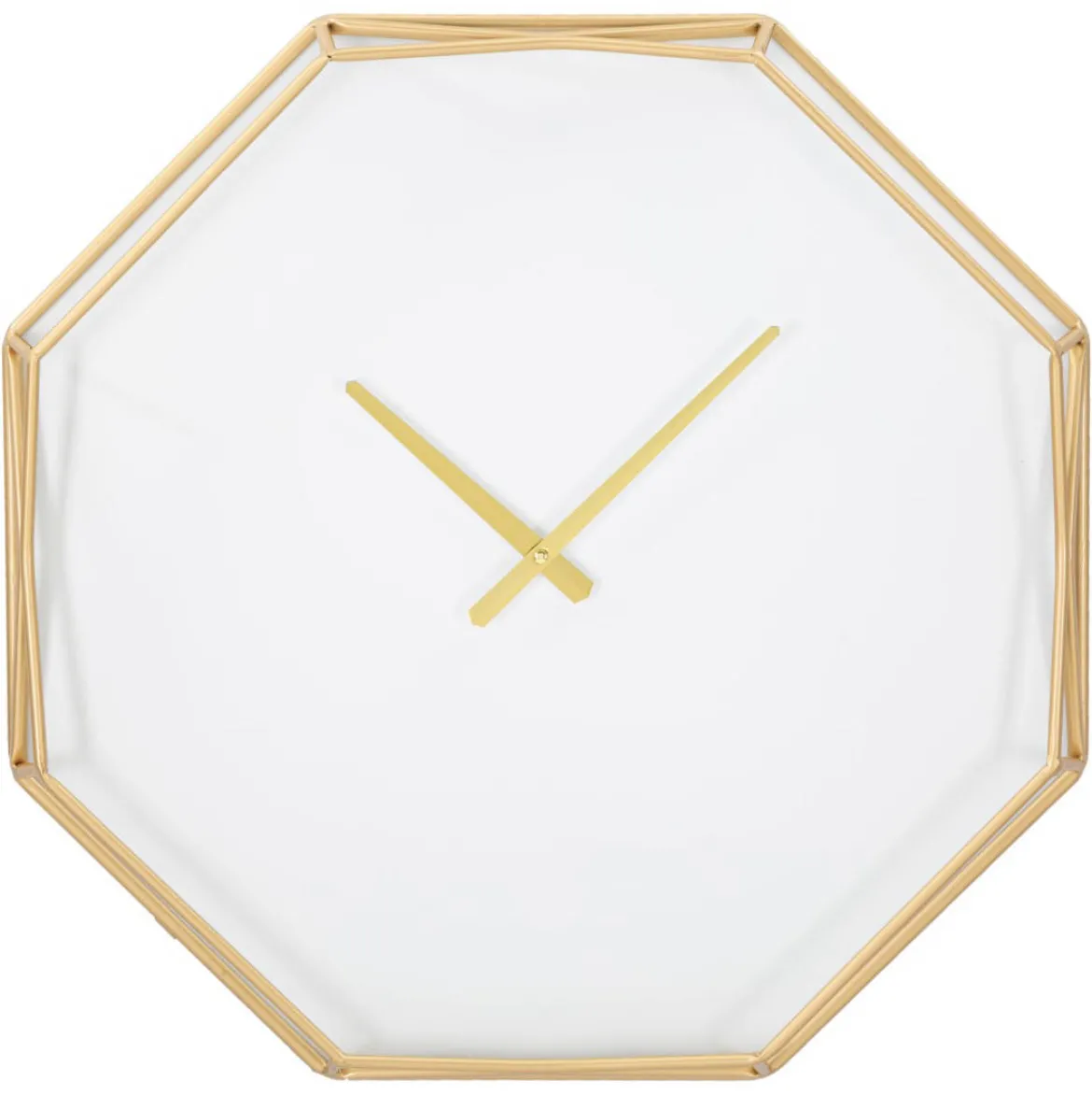 Ośmiokątny zegar na ścianę w stylu glamour, Ø 56 cm