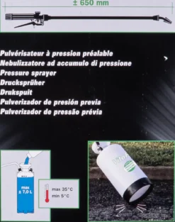 Opryskiwacz ciśnieniowy ręczny VITO PRO7 RIBIMEX, 6,85 l