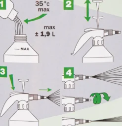 Opryskiwacz ciśnieniowy ręczny VITO 2 RIBIMEX, do chemii, 1,92 l