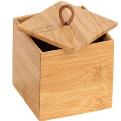Organizer łazienkowy TERRA, bambus, 9 x 9 cm, WENKO