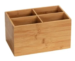 Organizer łazienkowy TERRA z 4 przegródkami, bambus, WENKO