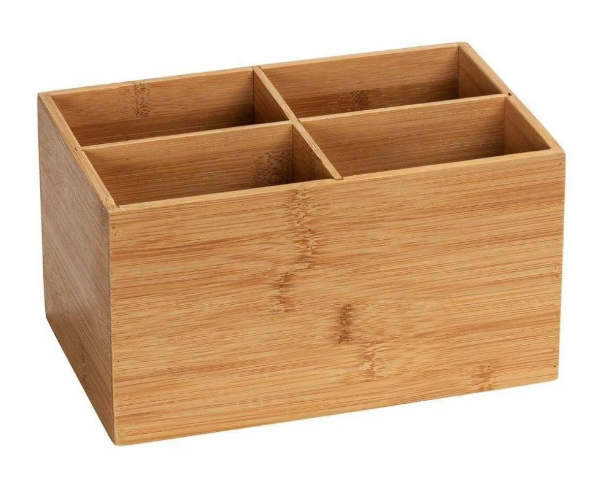 Organizer łazienkowy TERRA z 4 przegródkami, bambus, WENKO