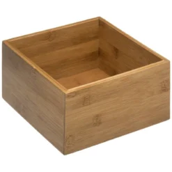 Organizer bambusowy na przybory kosmetyczne, 18 x 18 cm